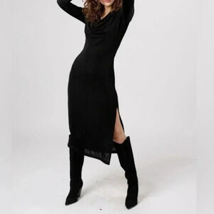 Band of Gypsies Band of the Free Maxi Dress Cowl Neck Shimmer S